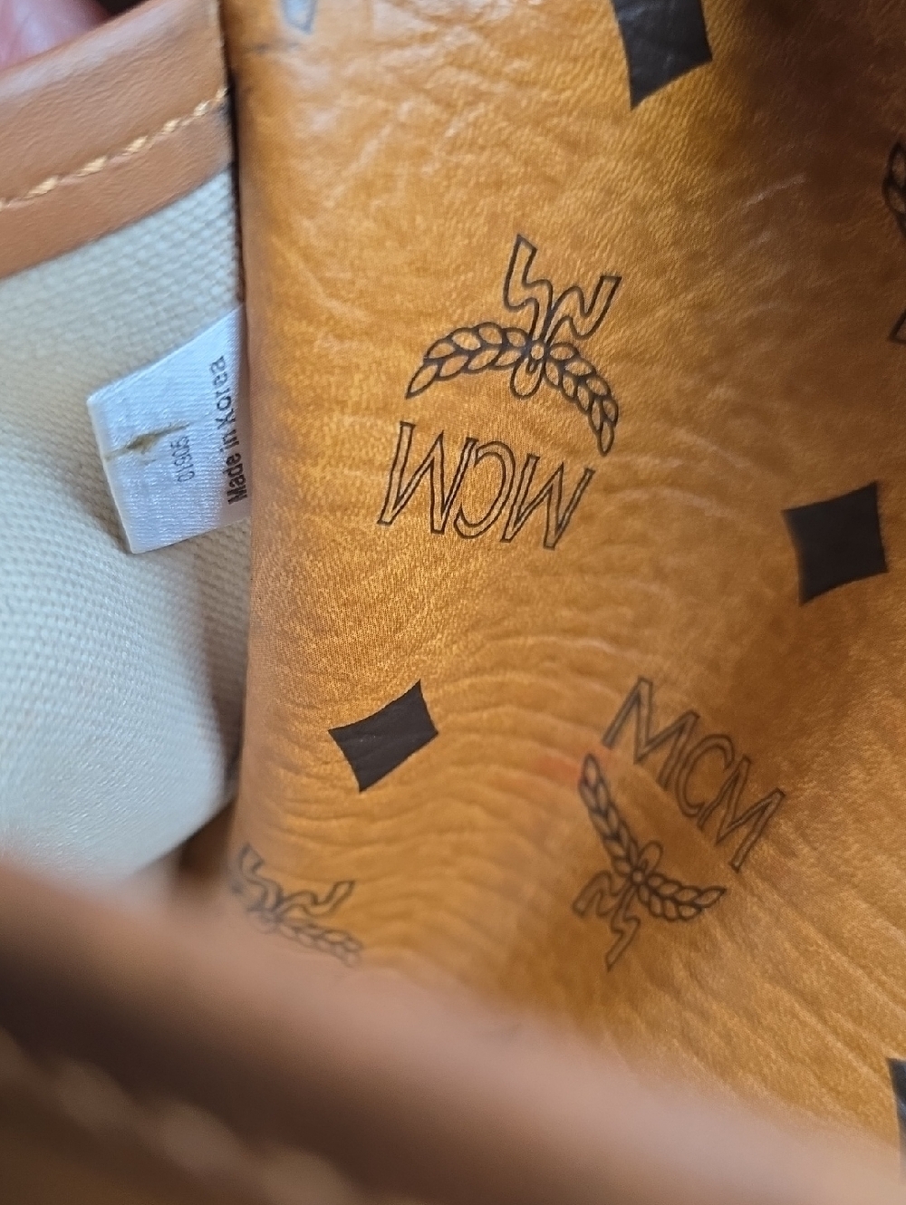 MCM Cognac Visetos Tote Bag - Picture 11 of 16